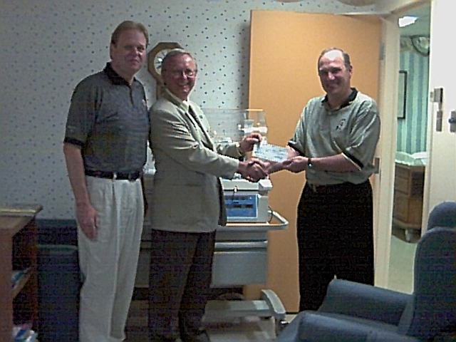 UYA cheque presentation to Credit Valley Hospital Foundation, July 2001